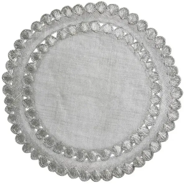 Juliska Isadora Modern Classic Silver Sinamay Placemat