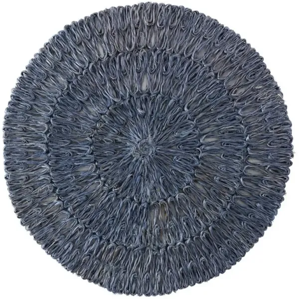 Juliska Loop Coastal Delft Blue Abaca Straw Placemat