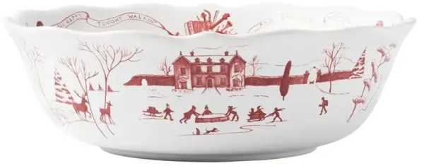 Juliska Country Estate Winter Frolic White Ceramic Serving Bowl
