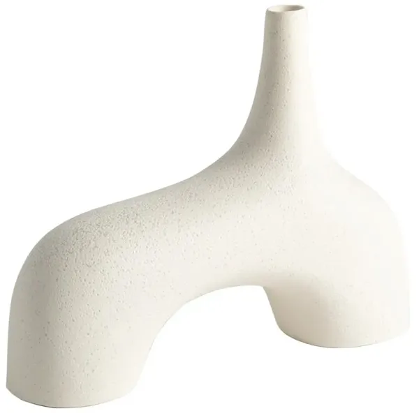 Jadus Modern Cream Ceramic Decorative Table Vase - Small