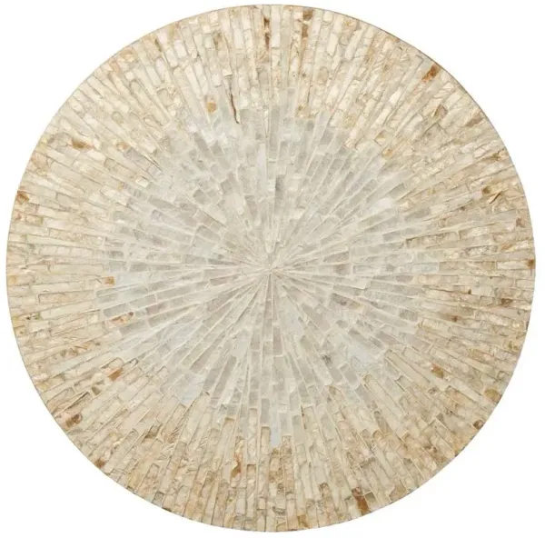 Byzantine Global Bazaar Cream Capiz Shell Round Placemat - Set of 4