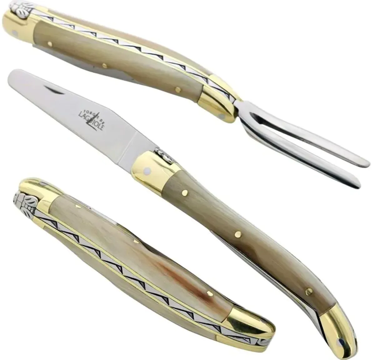Forge de Laguiole Modern Classic Grey Horn Tip Golf Divot Tool with Knife