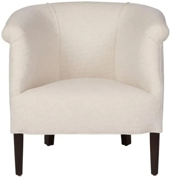 Cisco Home Emily Modern Beige Upholstered Barrel Round Arm Chair