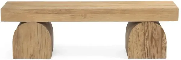 Kara Modern Classic Brown Solid Wood Bench