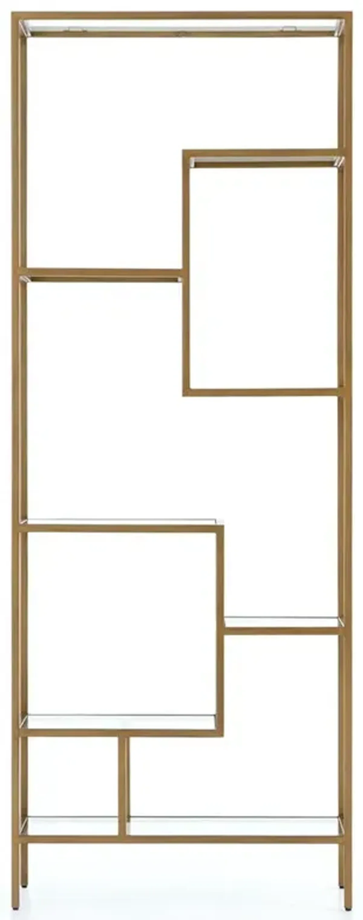 Arnaz Modern Classic Antique Brass Iron Glass Bookcase
