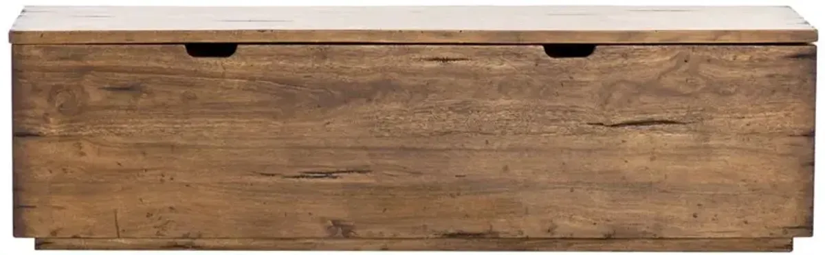 Scarlett Rustic Lodge Natural Brown Reclaimed Wood Storage Trunk