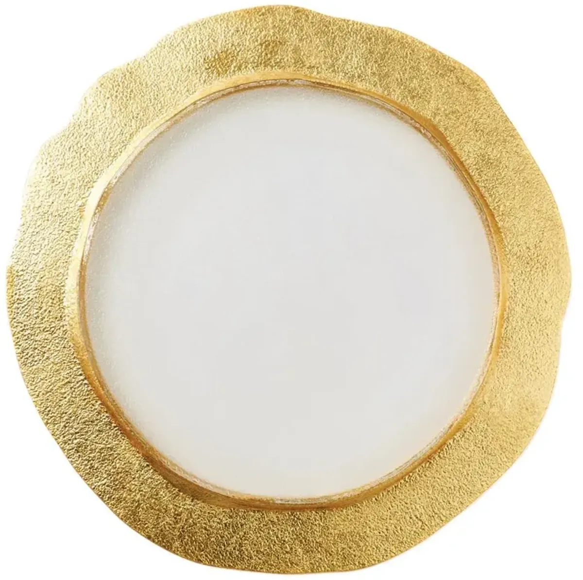 Rufolo Modern Classic Gold Rimmed Glass Organic Charger