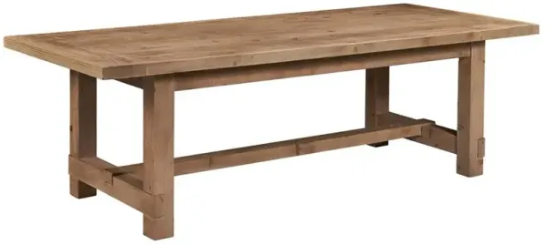 Ben Rustic Brown Reclaimed Pine Rectangular Extendable Dining Table - 96-126"W