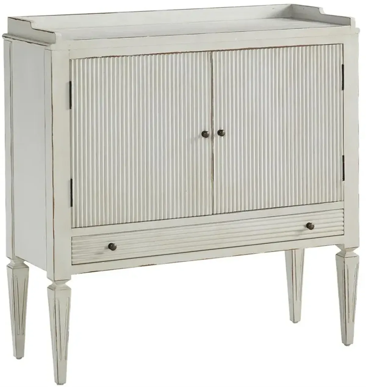 Ermin French Country Distressed White Mahogany Wood Sideboard