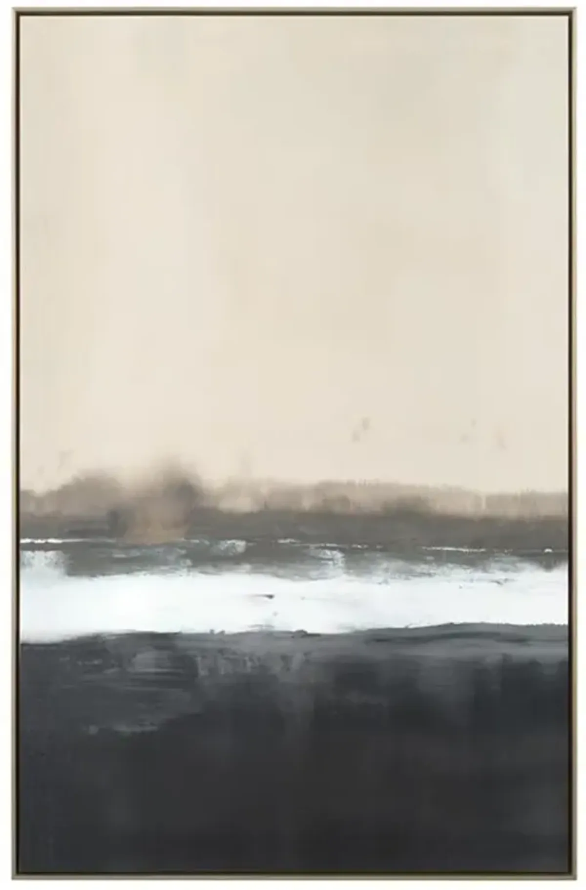 John-Richard Crossing by Carol Benson-Cobb Abstract Silver Frame Painting -S 3