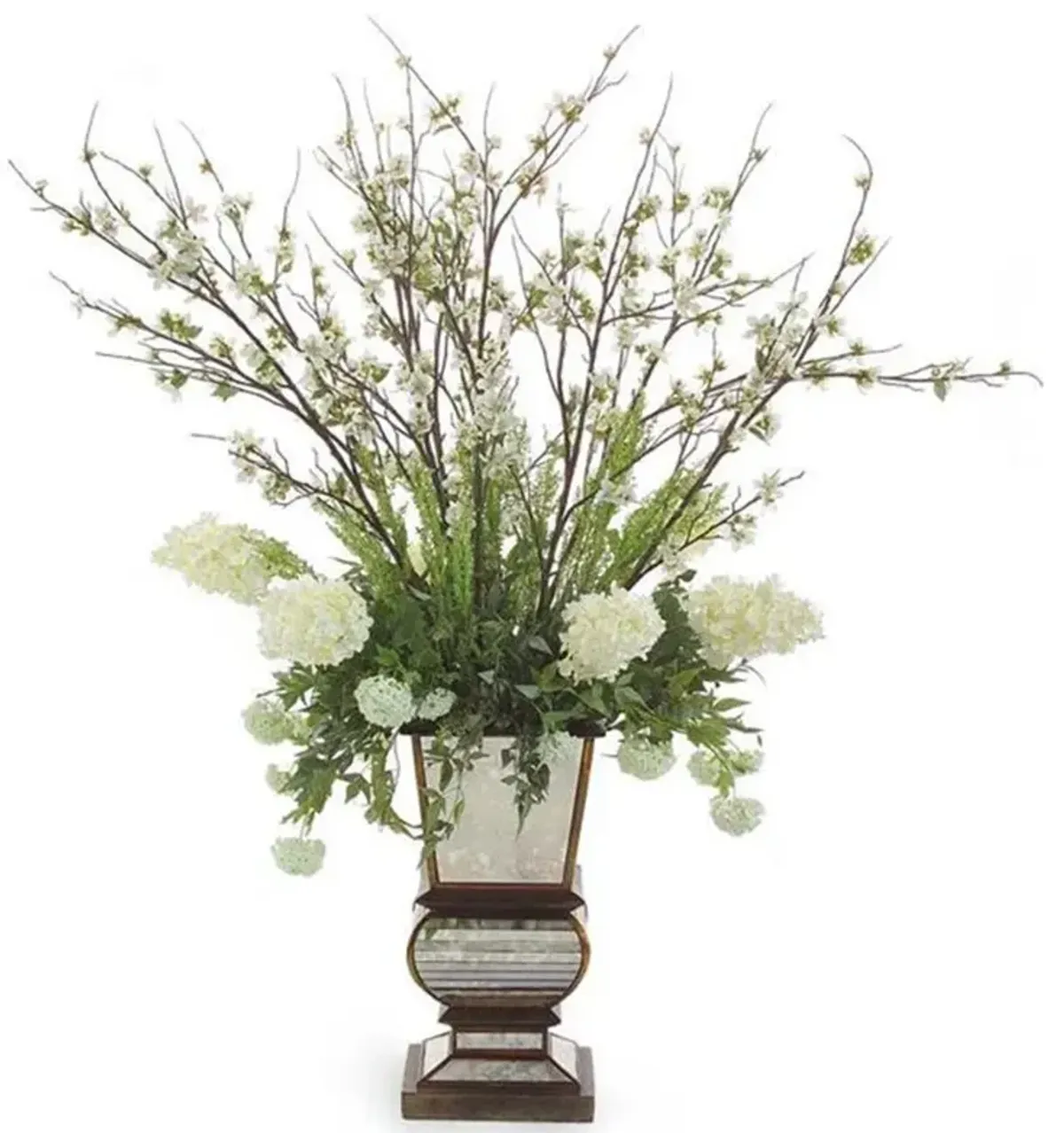 John-Richard French Country Mirrored Elegance Faux Floral Arrangement