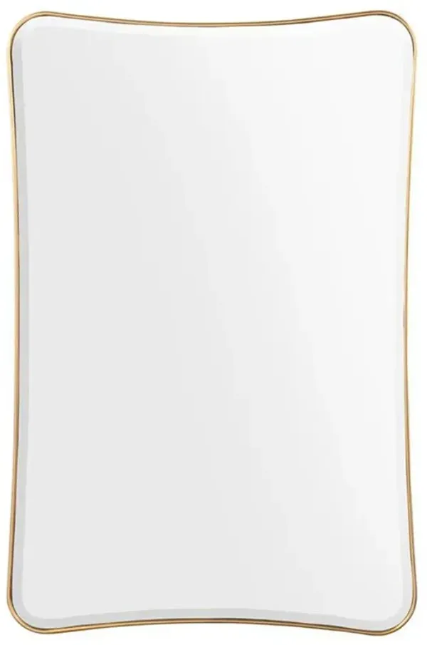 John-Richard Epernay Modern Classic Gold Metal Rectangular Wall Mounted Mirror