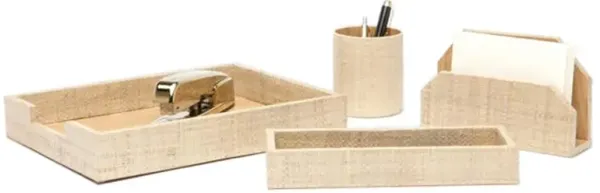 Pigeon and Poodle Koba Coastal Bagor Natural Grass Office Accessory - Set of 4