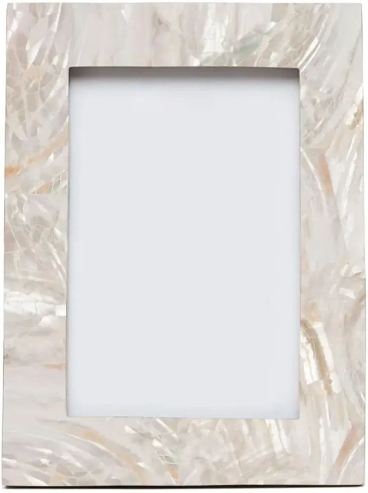 Pigeon And Poodle Aurora Coastal Beach Cream Kabibe Shell Picture Frame - 4x6