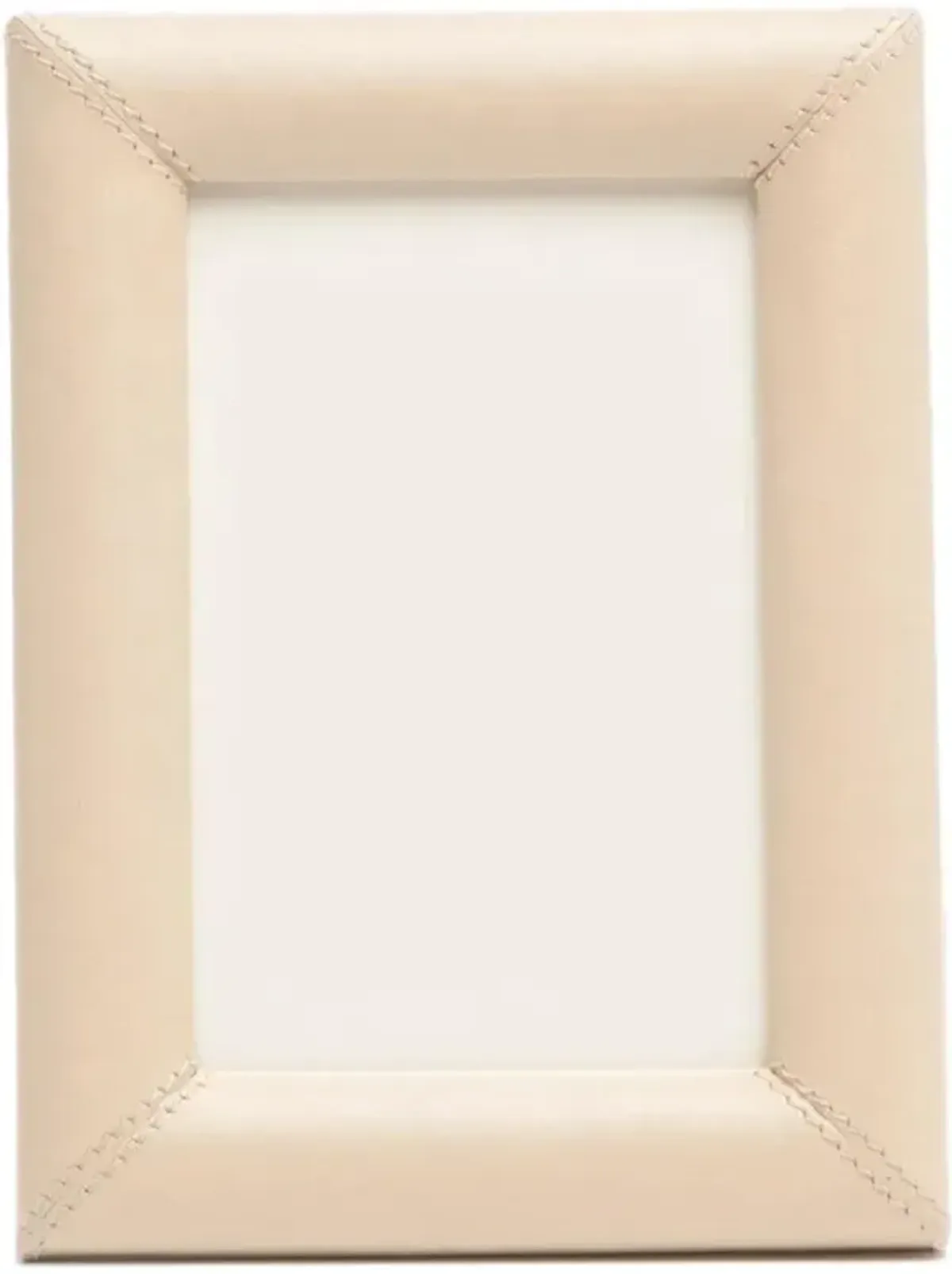 Pigeon And Poodle Eton Modern Classic Cream Leather Picture Frame - 4x6