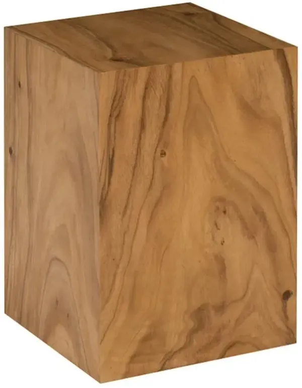 Slade Coastal Beach Acacia Wood Plinth Pedestal - 20"