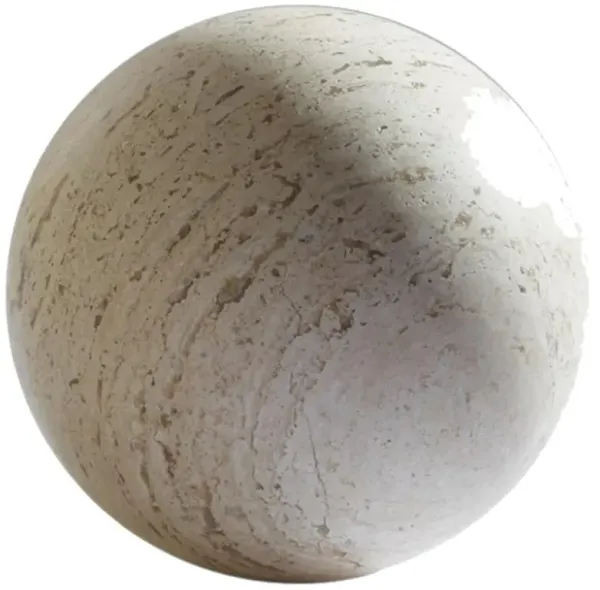 Noor Travertine Modern Classic Beige tine Decorative Sphere - 5"