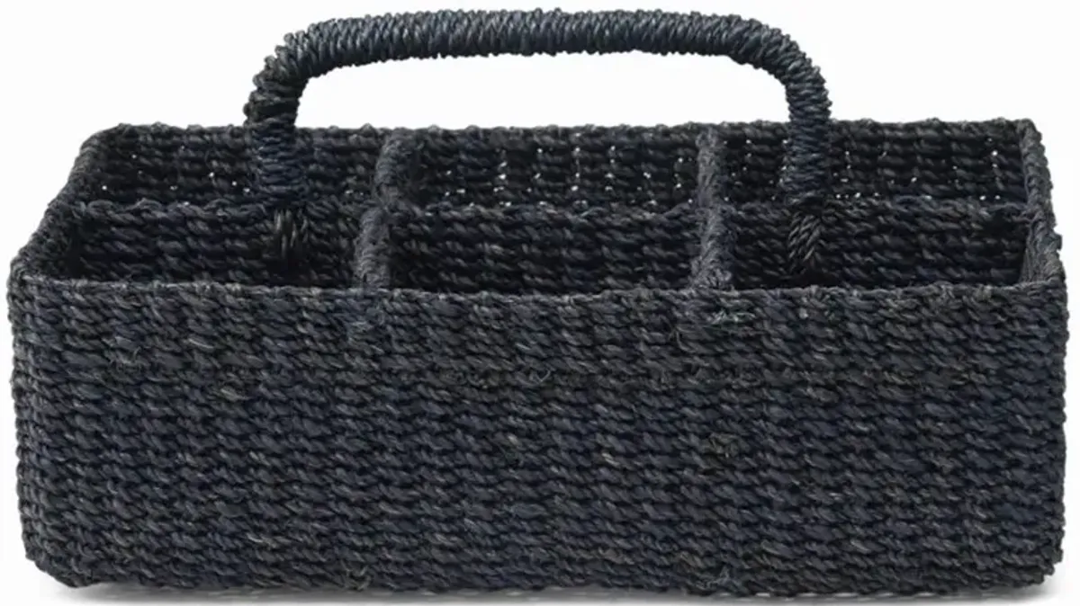 Voru Coastal Beach Blue Abaca Glassware Storage