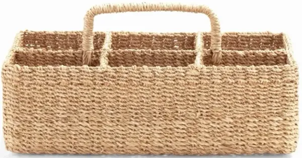 Voru Coastal Beach Brown Abaca Glassware Storage