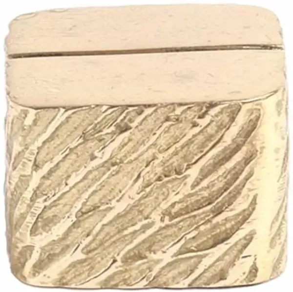 Zachary Hollywood Regency Gold Brass Cube Card Holder - Set of 4