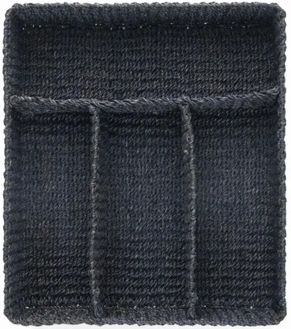 Voru Coastal Beach Blue Abaca Flatware Storage