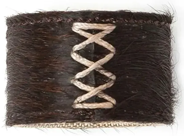 Morgan Rustic Lodge Brown Hair on Hide Napkin Ring - Set of 4