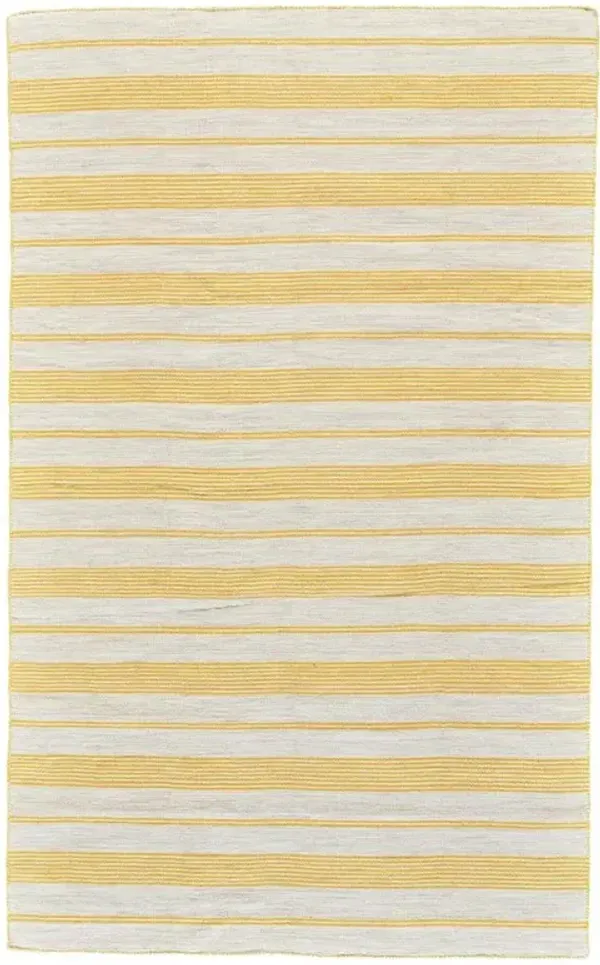Claude Modern Classic Yellow Striped Indoor Outdoor Rug - 8'x11'