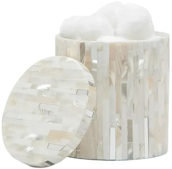 Pigeon and Poodle Cortona Coastal Beach Silver Shell Canister