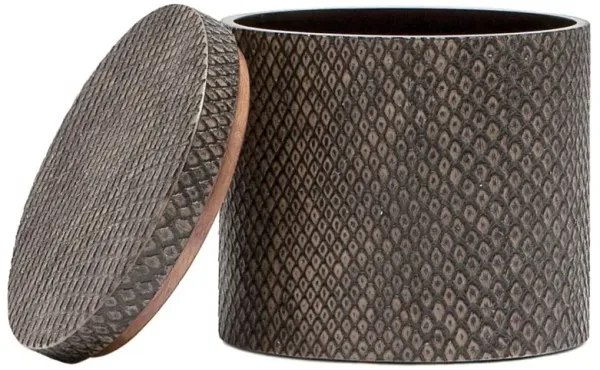 Pigeon and Poodle Goa Rustic Lodge Dark Brown Faux Boa Canister