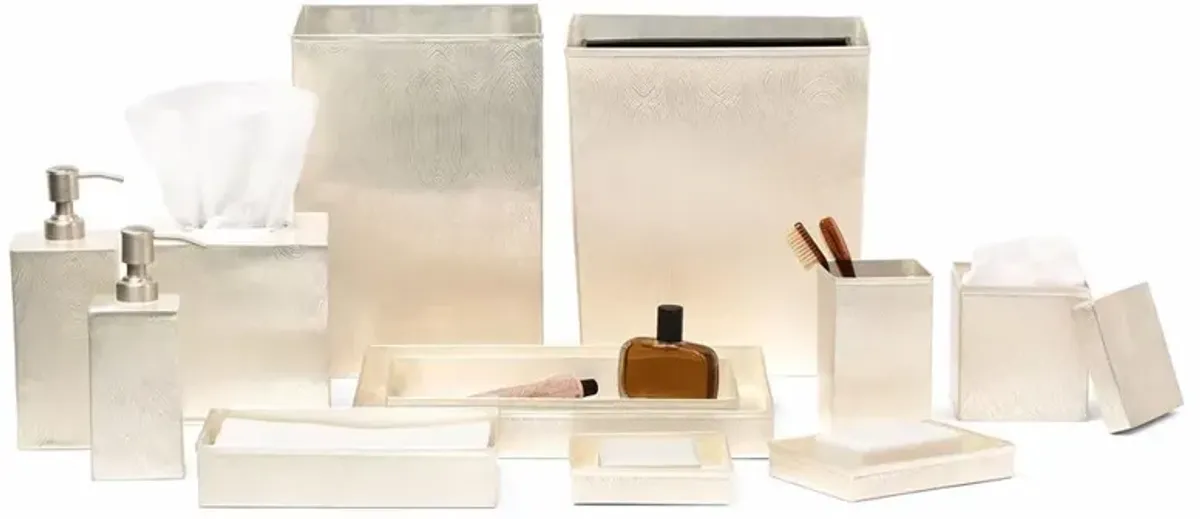 Pigeon and Poodle Humbolt Hollywood Matte Silver Metal Tray - Set of 2