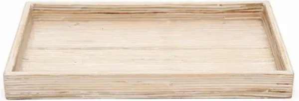 Pigeon and Poodle Kona Coastal Beach Beige Rattan Tray - Set of 2