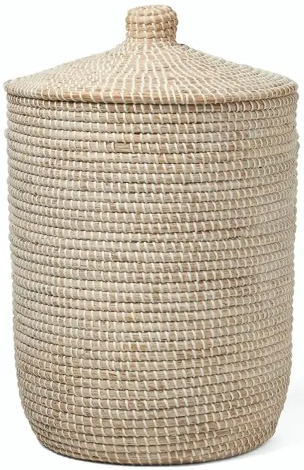 Pigeon and Poodle Roslyn Coastal Beach Whitewashed Seagrass Hamper - Small