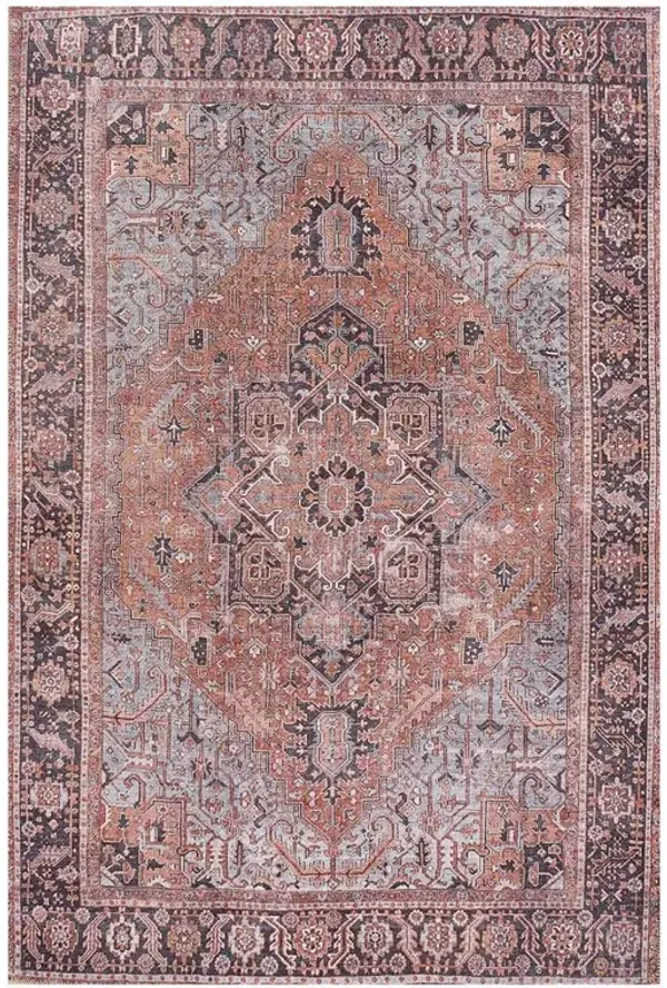 Ming Global Bazaar Red Medallion Patterned Rug - 2'x3'