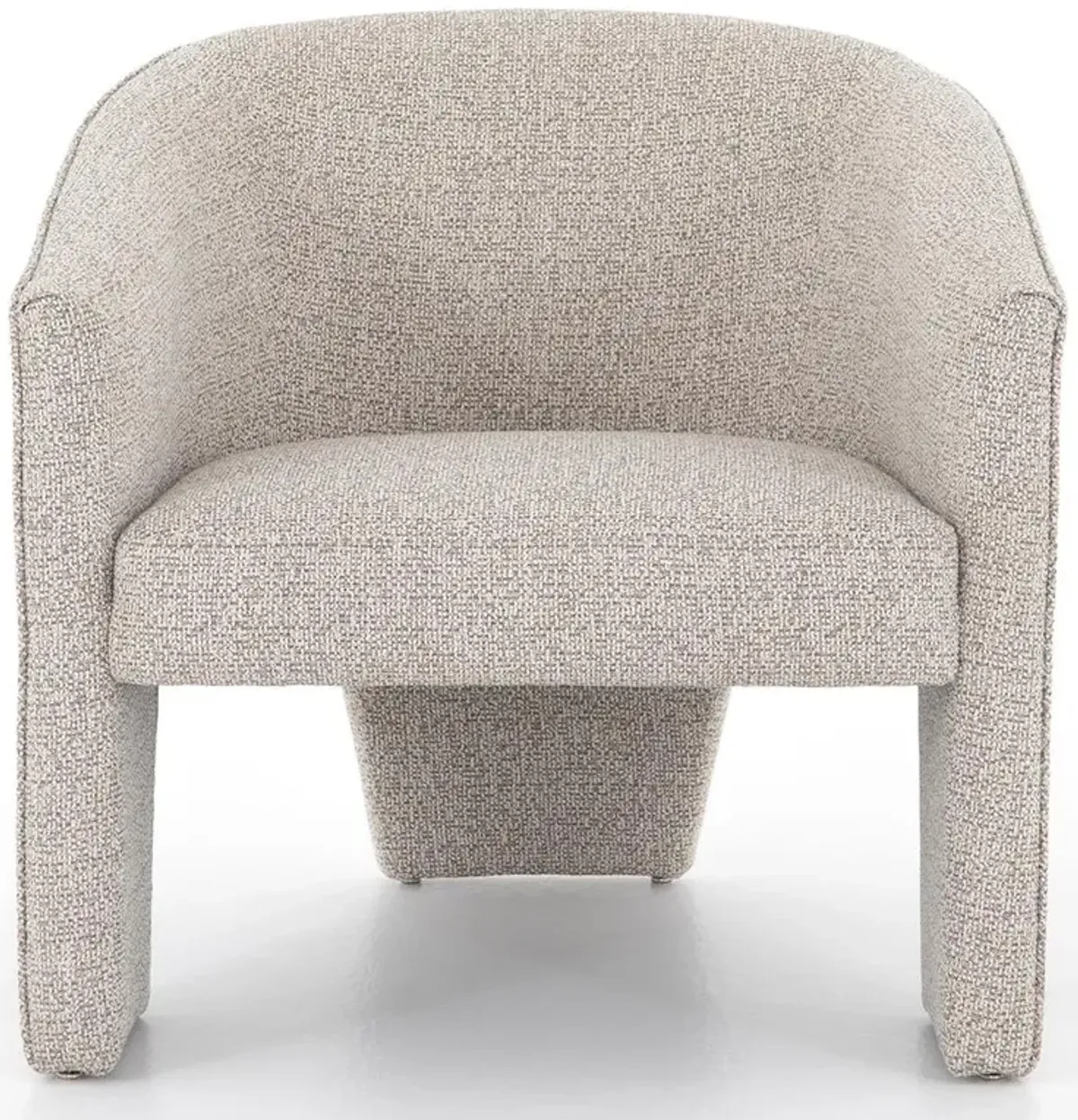 Fara Modern Classic Light Grey Performance Upholstered Barrel Living Room Chair