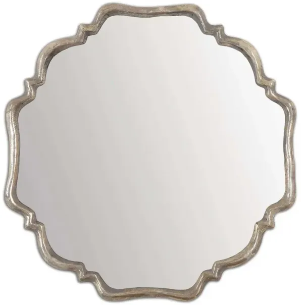 Valerie French Country Distressed Silver Metal Wall Mirror