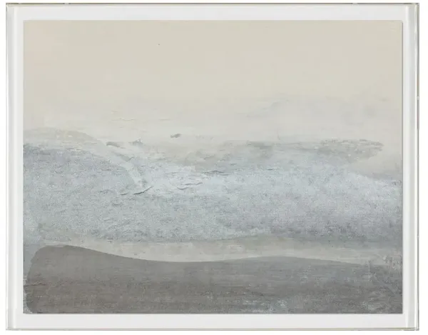 Marco Coastal Beach Blue Abstract Landscape I Acrylic Frame Painting