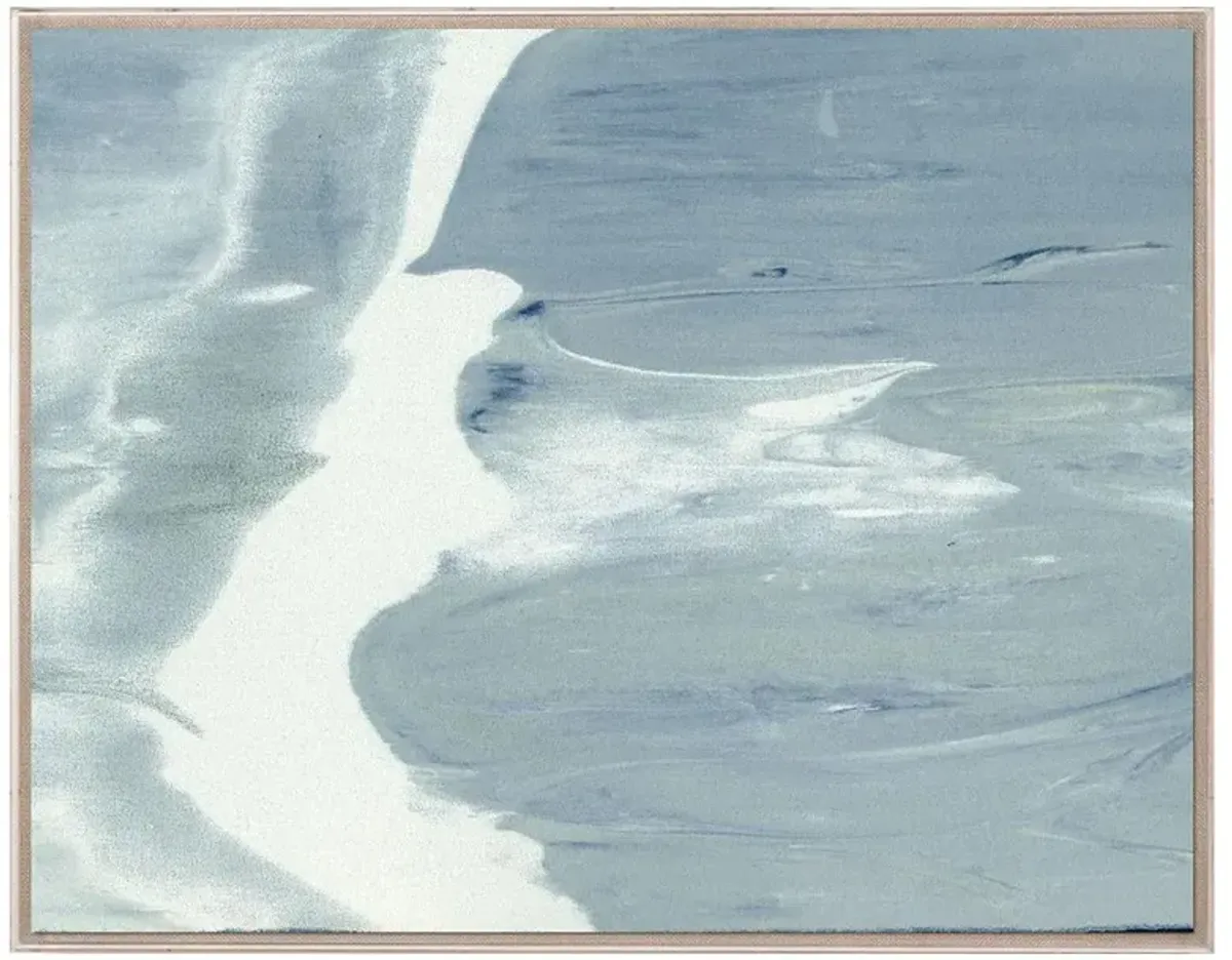 Marco Coastal Beach Blue Abstract Landscape Acrylic Frame Large Painting