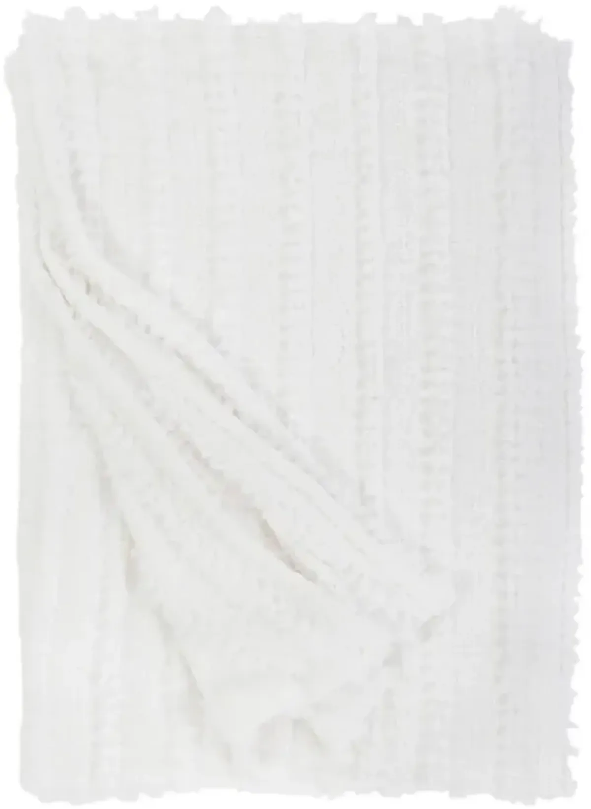 Pom Pom Camille French Country White Oversized Throw