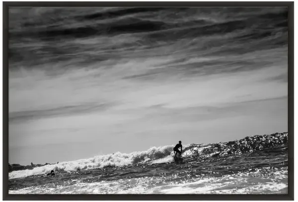 Silver Surf Matte Black Frame Photograph - 45x30