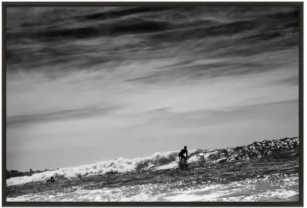 Silver Surf Matte Black Frame Photograph - 60x40