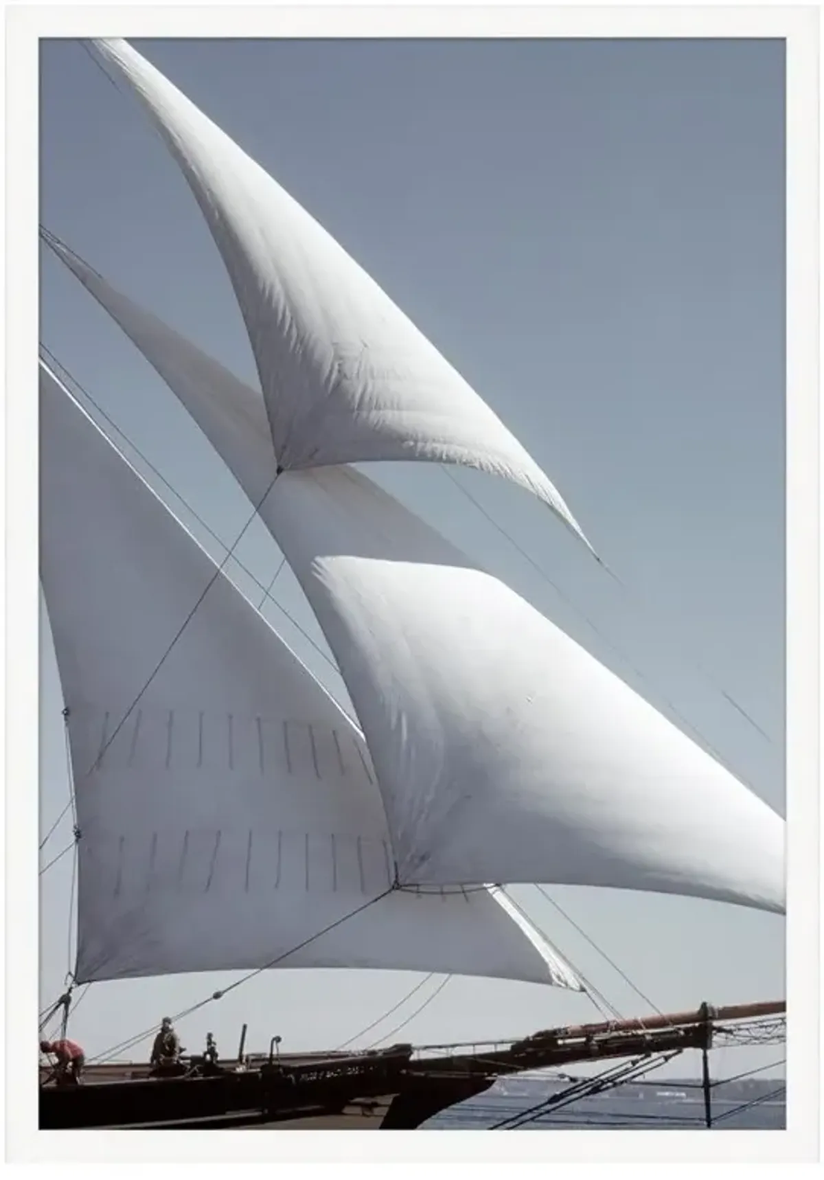 Filus Coastal Beach Blue Side Sail Seascape Photograph - 54X38