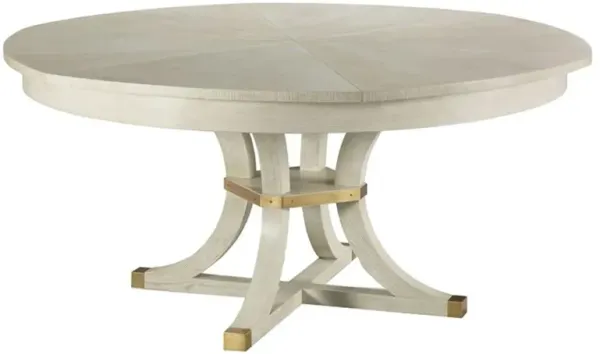 Apollo Jupe French Beige Wood Extendable Round Dining Table - 66-84"W