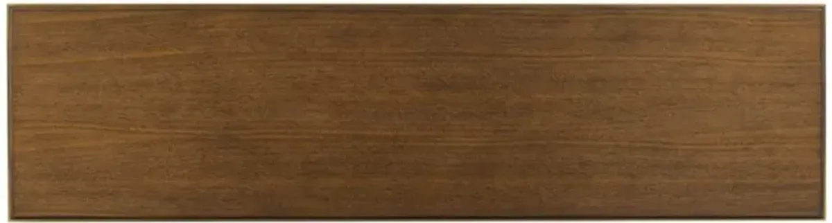 Ava Mid Century Modern Lisse Brown Wood Rectangular Console Table