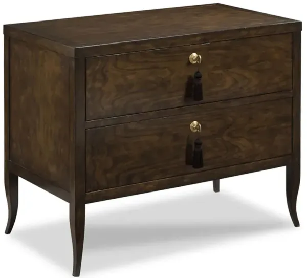 Sarah Rustic Lodge Mink Brown Oak Wood Nightstand