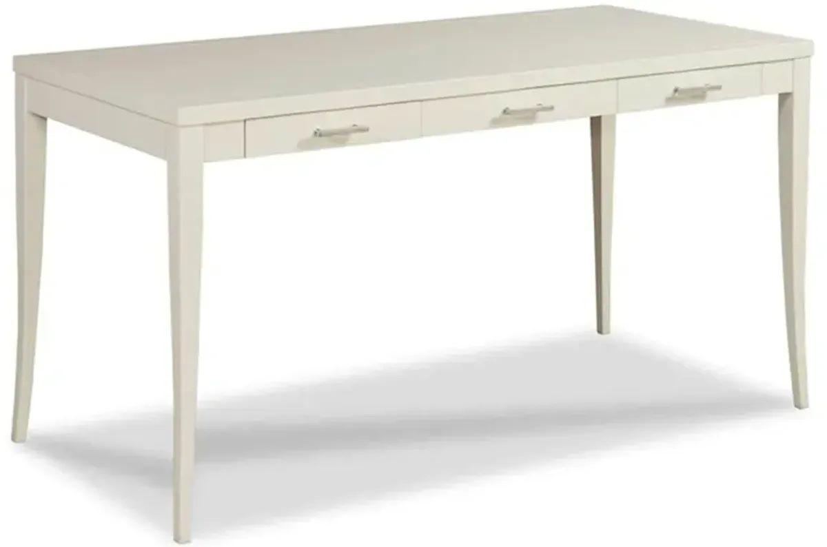 Sarah French Country White Hardwood 3 Drawer Writing Desk