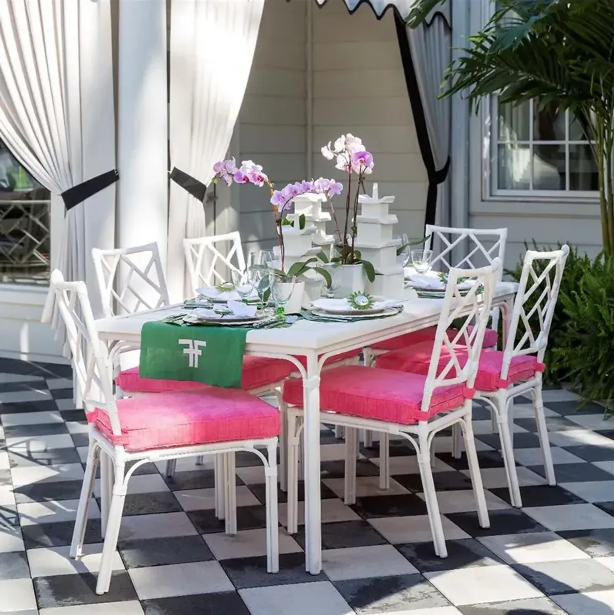 Carlyle Coastal Beach White Aluminum Outdoor Dining Table - 72"W