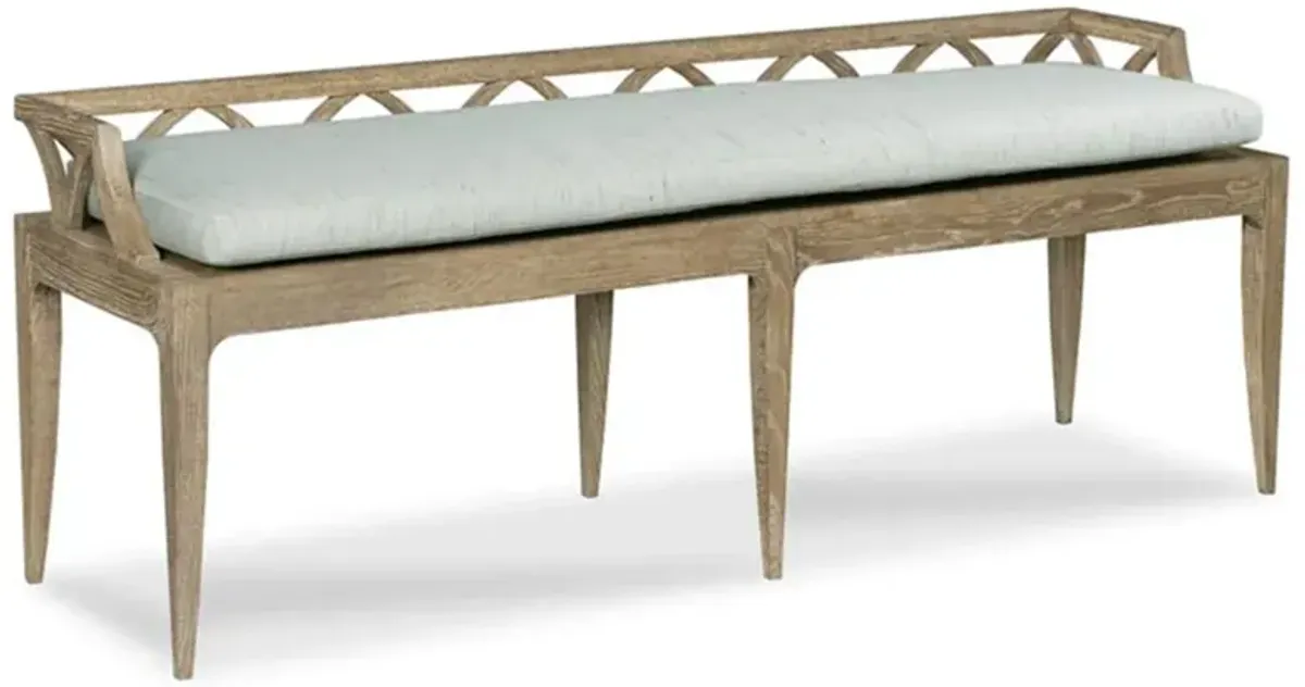 Cascade French Country Brown Oak Wood Dining Bench