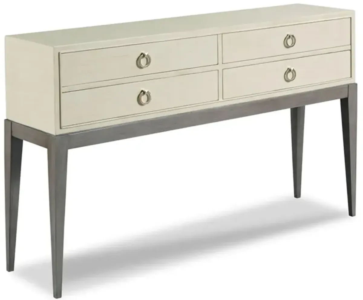 Harper Modern Classic Biege Hardwood Console Table