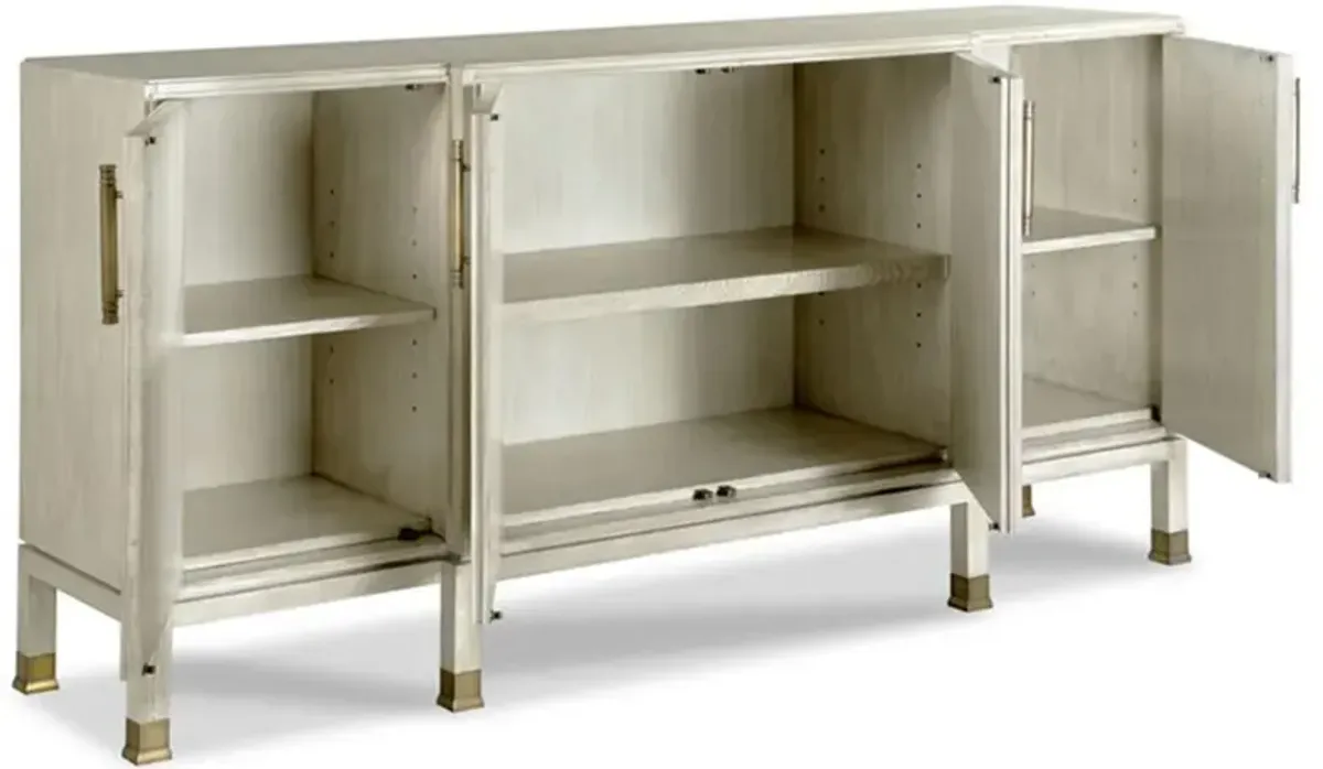 Nova French Country Beige Ash Wood 4 Door Sideboard Buffet