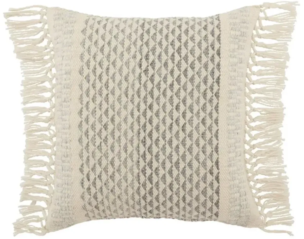 Amado Global Bazaar Grey Indoor Outdoor Throw Pillow - 18x18